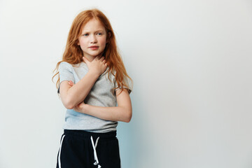 Unhappy woman face person childhood young portrait female sad girl emotion expressive