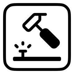 Editable hammer, nail, repair vector icon. Construction, tools, industry. Part of a big icon set family. Perfect for web and app interfaces, presentations, infographics, etc