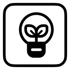 Editable green energy, lightbulb, electricity vector icon. Environment, ecology, eco-friendly. Part of a big icon set family. Perfect for web and app interfaces, presentations, infographics, etc