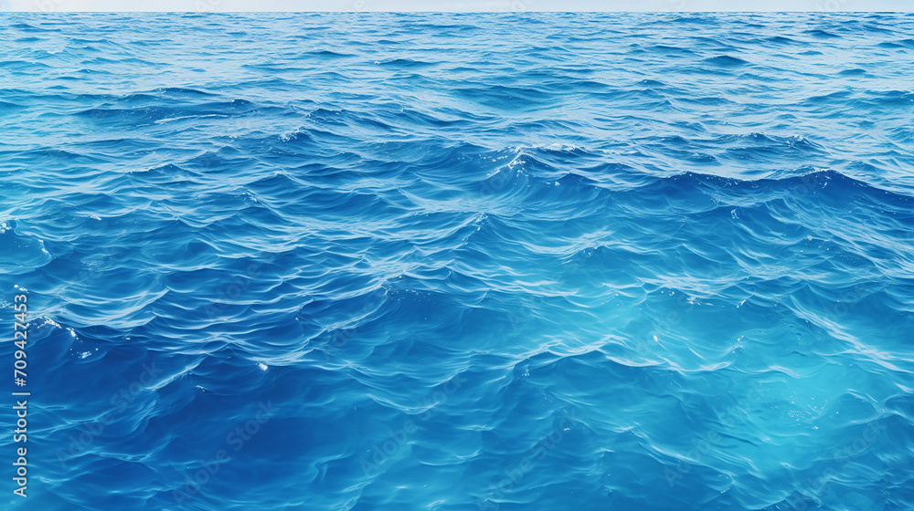 Wall mural blue ocean water background