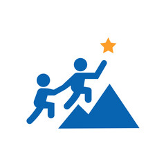 Business target reach icon vector.