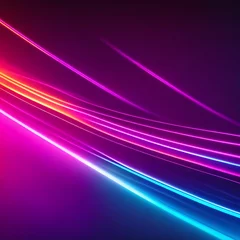 Abwaschbare Fototapete Fraktale Wellen Smart and digital neon wave colorful  background 
