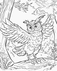 owl on branch