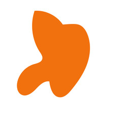 Orange abstract shapes blob vector 