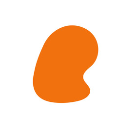 Orange abstract shapes blob vector 