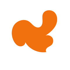 Orange abstract shapes blob vector 