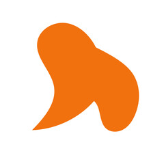 Orange abstract shapes blob vector 