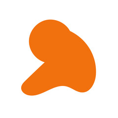 Orange abstract shapes blob vector 