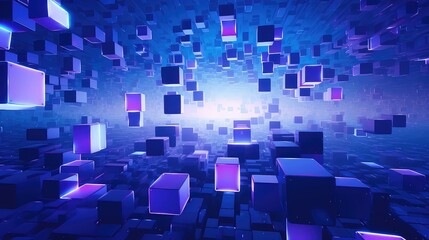 modern digital shapes background illustration minimal vibrant, design technology, futuristic d modern digital shapes background