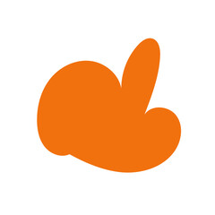 Orange abstract shapes blob vector 