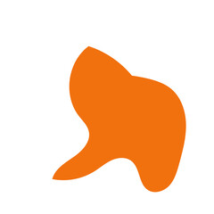 Orange abstract shapes blob vector 