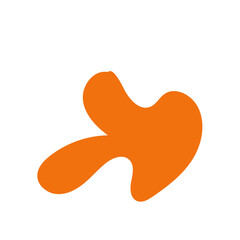 Orange abstract shapes blob vector 