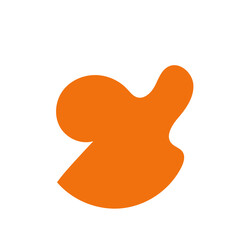 Orange abstract shapes blob vector 