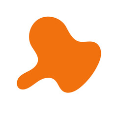Orange abstract shapes blob vector 