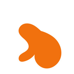 Orange abstract shapes blob vector 