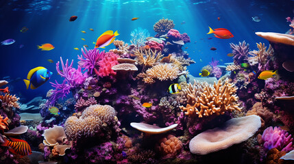 Naklejka na ściany i meble beautiful photo of a coral colony