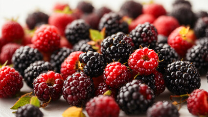 blackberries and raspberries