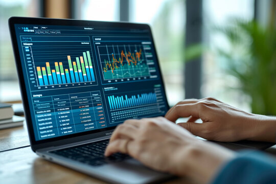 Business data analysis graph finance management plan key performance Indicator and report chart strategy marketing.