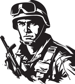 recommend clip art: Covert Command Black Logo for Special Forces Glyph Warrior Mark Combat Soldier Glyph in Black