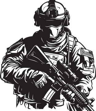 recommend clip art: Vector Vanguard Black Logo for Tactical Warriors Warrior Whispers Combat Soldier Glyph Emblem