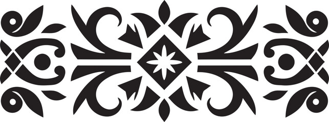 Time Honored Craft Black Icon for Ethnic Border Art Tribal Essence Vector Black Glyph for Ethnic Designs