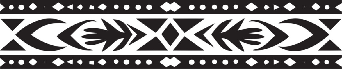 Tribal Essence Vector Black Glyph for Ethnic Designs Crafted Connections Ethnic Style Logo Design in Black - obrazy, fototapety, plakaty