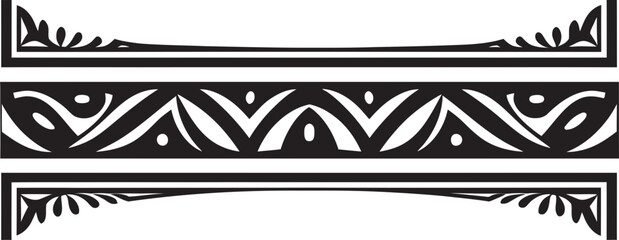 Intricate Traditions Black Logo for Ethnic Style Designs Artisanal Threads Vector Black Emblem for Ethnic Borders