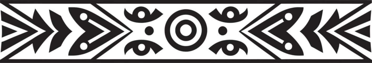 Ancestral Threads Vector Black Icon for Ethnic Designs Cultural Echoes Ethnic Style Logo Design in Black