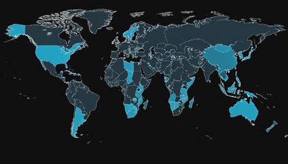 Fototapeta na wymiar World Map: A Modern Vector Illustration in Color
