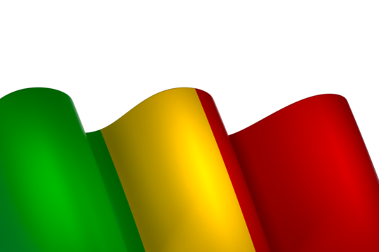 Mali flag element design national independence day banner ribbon png
