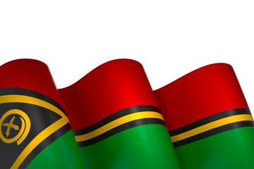Vanuatu flag element design national independence day banner ribbon png

