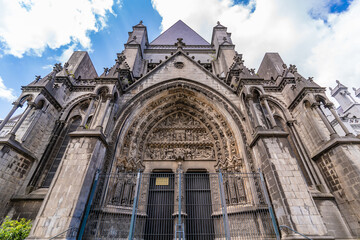 Fototapeta na wymiar Lille Cathedral, the Basilica of Notre Dame de la Treille, at Lille, France