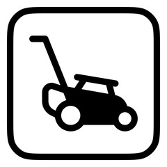 Editable landmower vector icon. Gardening, landscaping, horticulture. Part of a big icon set family. Perfect for web and app interfaces, presentations, infographics, etc