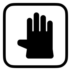 Editable rubber glove vector icon. Industry, household, gardening, landscaping. Part of a big icon set family. Perfect for web and app interfaces, presentations, infographics, etc