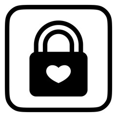Editable heart lock, love lock vector icon. Wedding, valentine, love, celebration. Part of a big icon set family. Perfect for web and app interfaces, presentations, infographics, etc