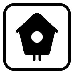 Editable bird house vector icon. Veterinary, animal, pet care, pet shop. Part of a big icon set family. Perfect for business, web and app interfaces, presentations, infographics, etc