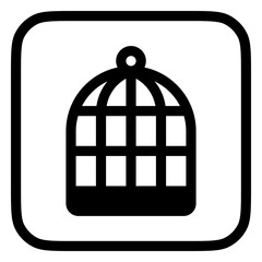 Editable bird cage vector icon. Veterinary, animal, pet care, pet shop. Part of a big icon set family. Perfect for business, web and app interfaces, presentations, infographics, etc