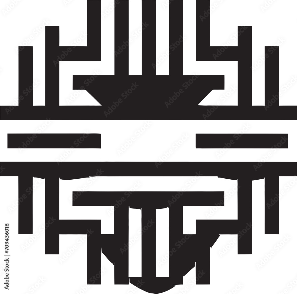 Fototapete quantum contours elegant icon featuring abstract geometric shapes in vector abstract matrix vector l