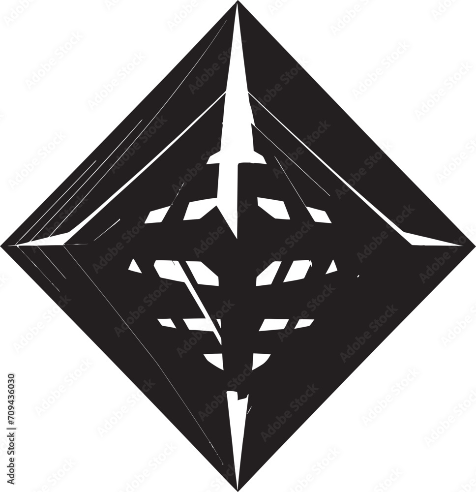 Fototapete abstract elegance black icon with vector logo and dynamic geometric designs infinite angles elegant 