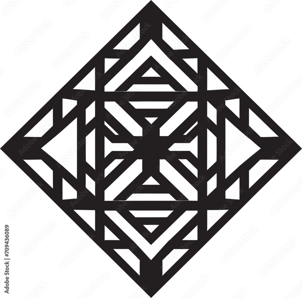 Fototapete quantum contours elegant icon featuring abstract geometric shapes in vector abstract matrix vector l