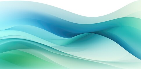 abstract blue and green waves with light background