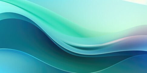 Naklejka premium abstract blue and green waves with light background