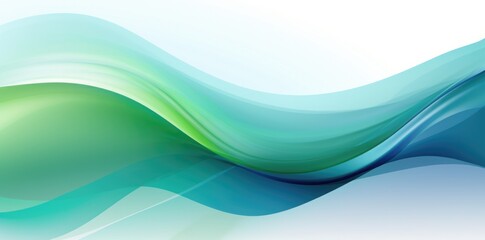 abstract blue and green waves with light background