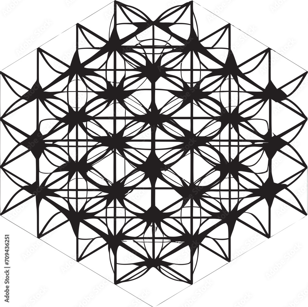 Fototapete dynamic perspectives sleek vector logo design with abstract black geometric patterns abstract enigma