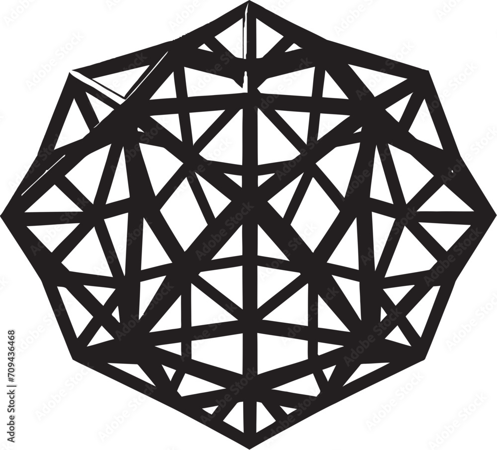Fototapete quantum contours elegant icon featuring abstract geometric shape in vector geometric zenith abstract