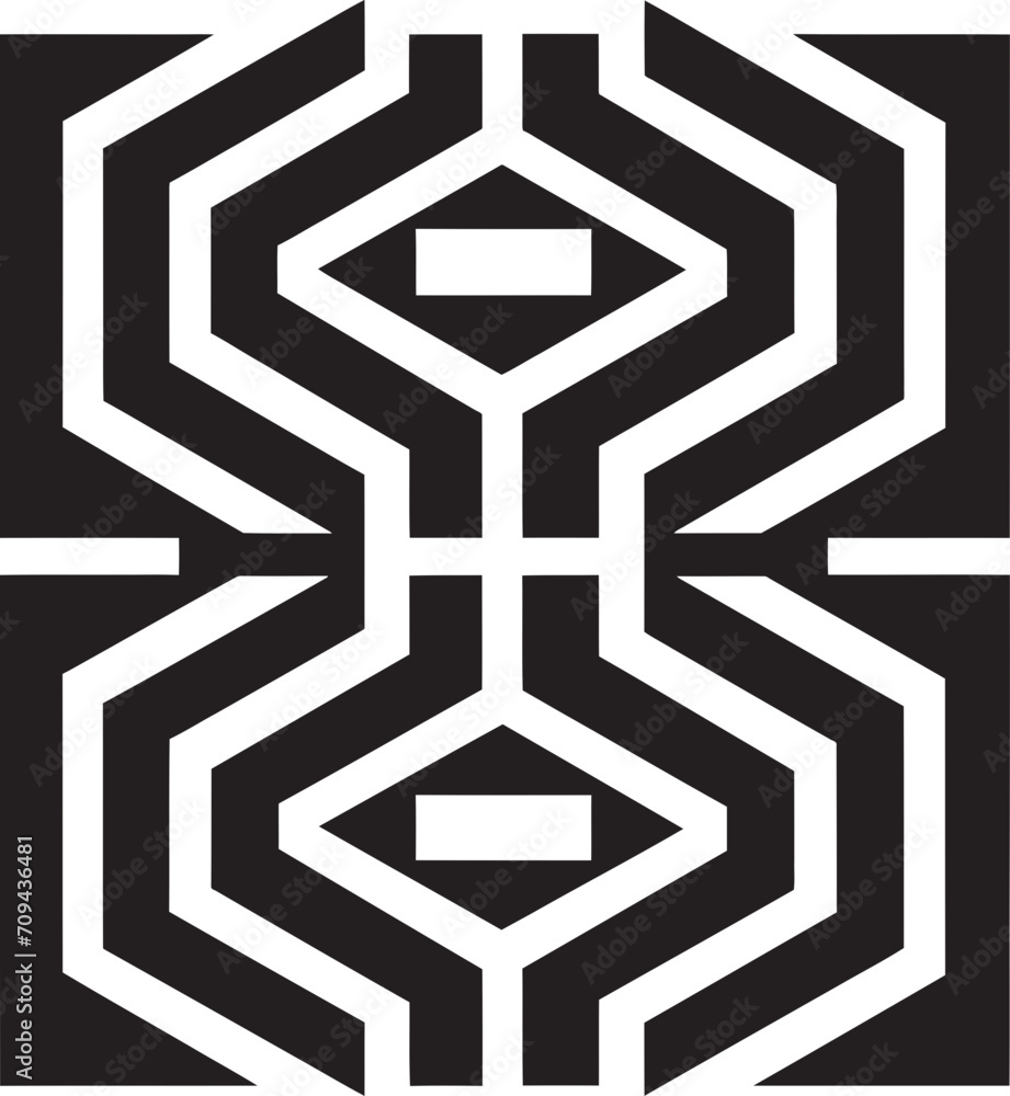 Fototapete abstract elegance black icon depicting vector logo with geometric forms infinite angles sleek vector