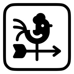 Editable weather vane vector icon. Farm, building, structure. Part of a big icon set family. Perfect for web and app interfaces, presentations, infographics, etc