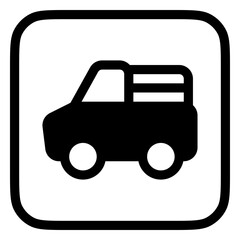 Editable farmer truck vector icon. Farming, transportation, vehicle. Part of a big icon set family. Perfect for web and app interfaces, presentations, infographics, etc