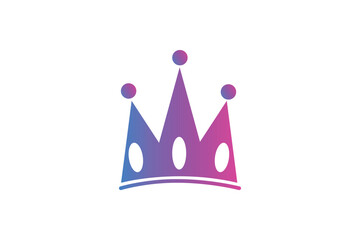 Crown Purple Fortune Sticker Design