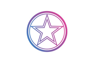 Star Purple Fortune Sticker Design